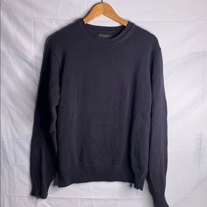 Blue knit crew neck sweater